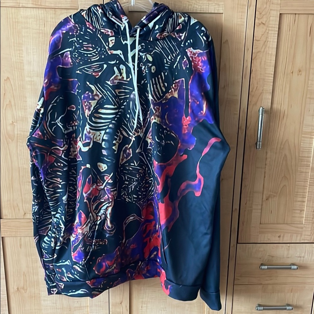 Men’s Bold Skeletons Multicolor Hoodie 2XL